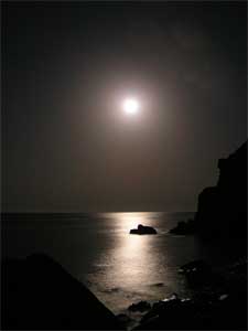 ночь, море, Луна